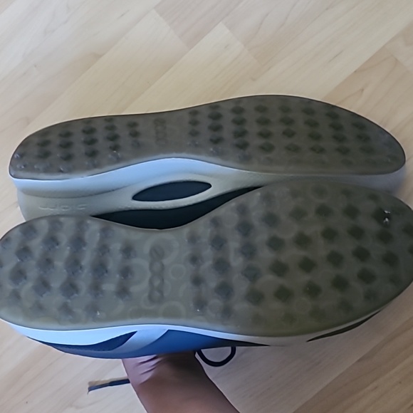 Ecco Golf Boom Hybrid SpikeLess Shoes Yak Leather Blue Men Size 12-12.5 - Picture 9 of 9